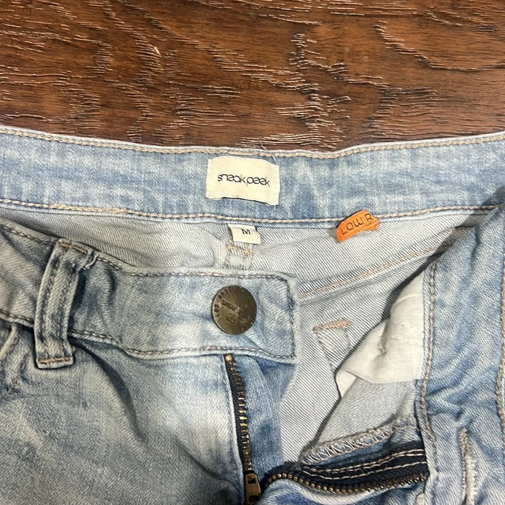 Low Rise Distressed Shorts - Picture 2 of 3